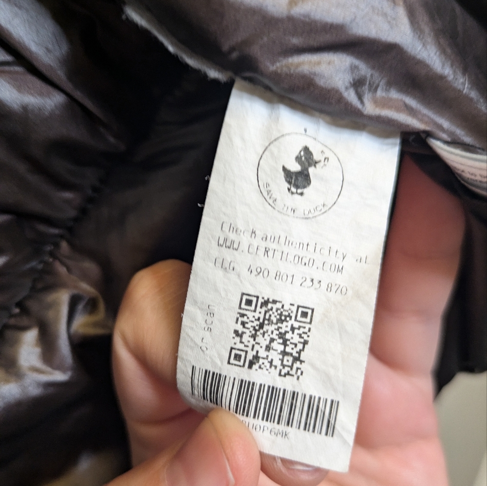 Save The Duck Ishya Brown Crop Puffer Jacket Size S - Picture 7 of 11
